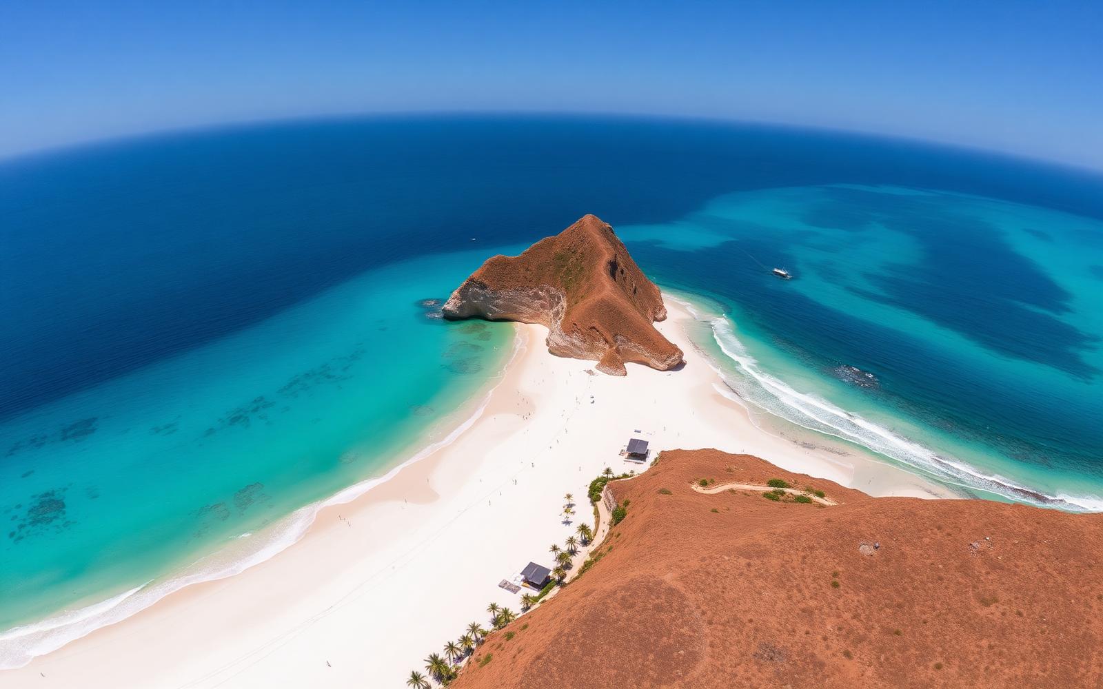 Praia de águas claras próxima à Pousada Garoupa em Cabo Frio